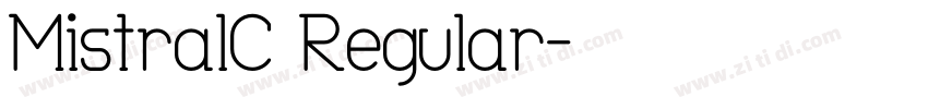 MistralC Regular字体转换